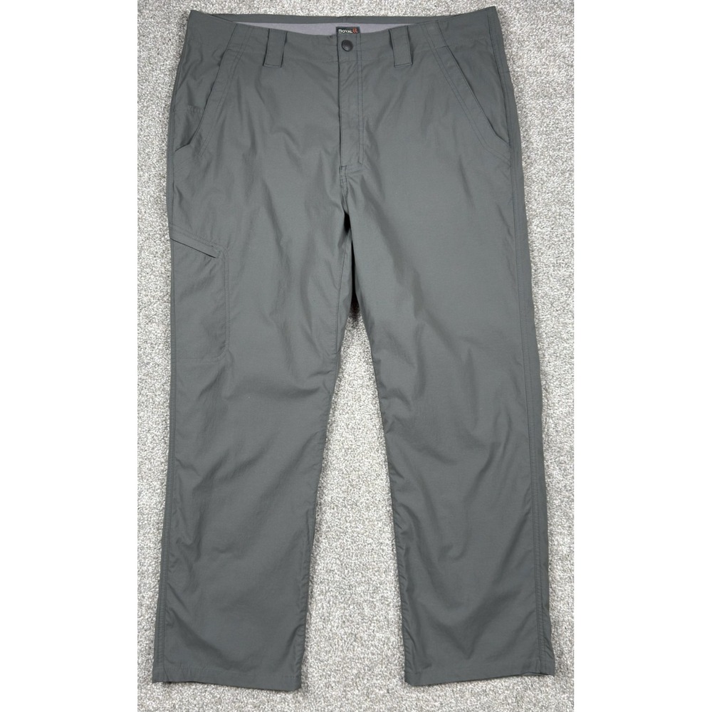 Royal Robbins Hiking Pants Mens 38x29 Gray Nylon Stretch Travel Outdoor